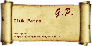 Glük Petra névjegykártya